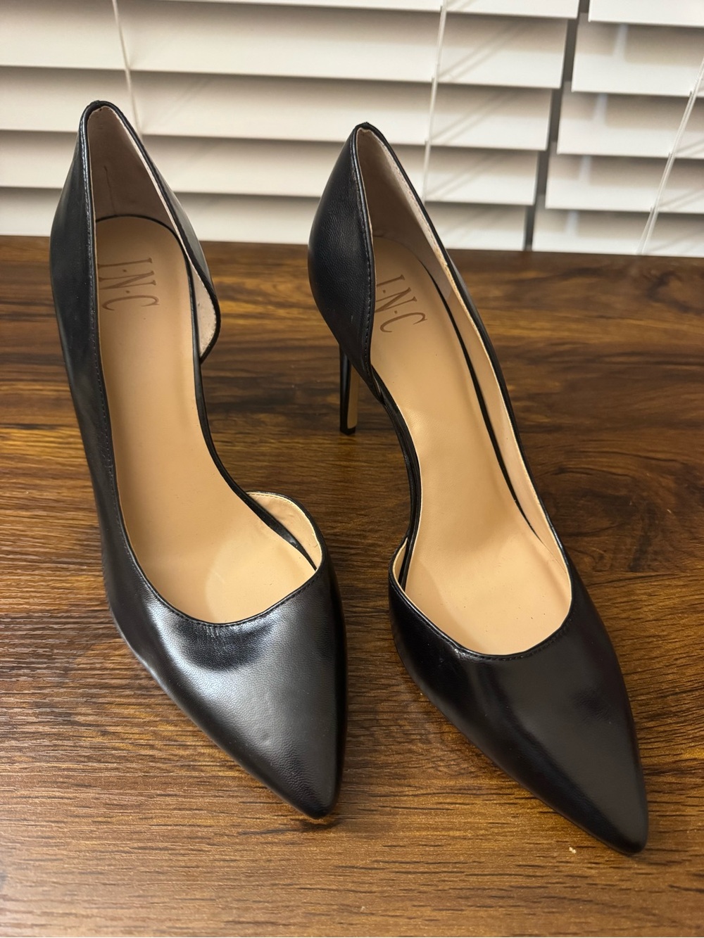 INC International Concepts Gorgeous Black Pointed Stiletto Heels